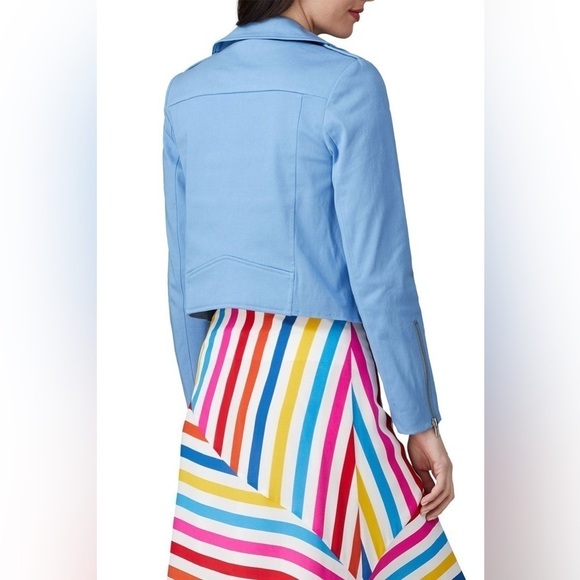 COLOR ME COURTNEY Dennis Biker Jacket Blue - Picture 3 of 7